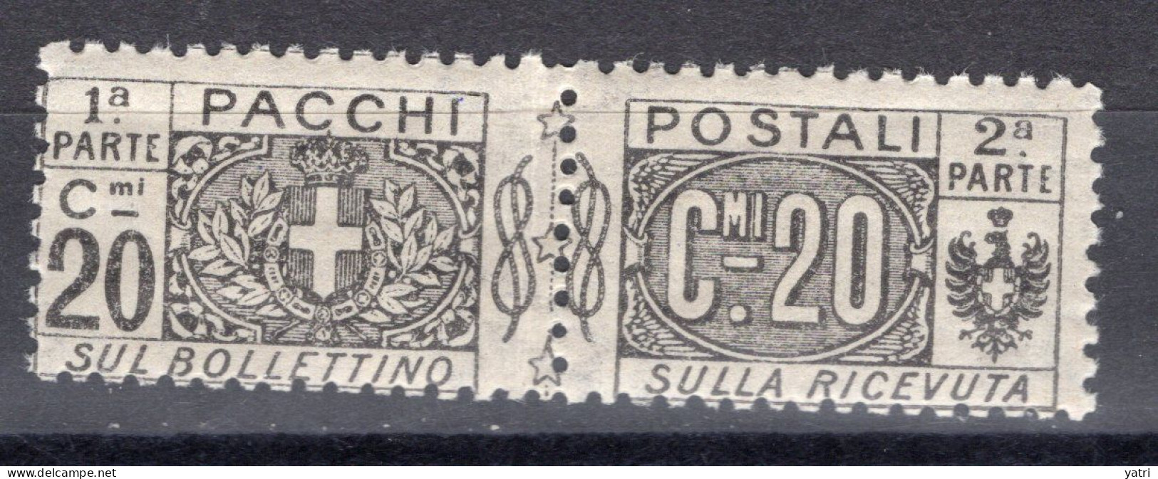 Regno D'Italia (1914) - Pacchi Postali - 20 Cent. ** - Postpaketten