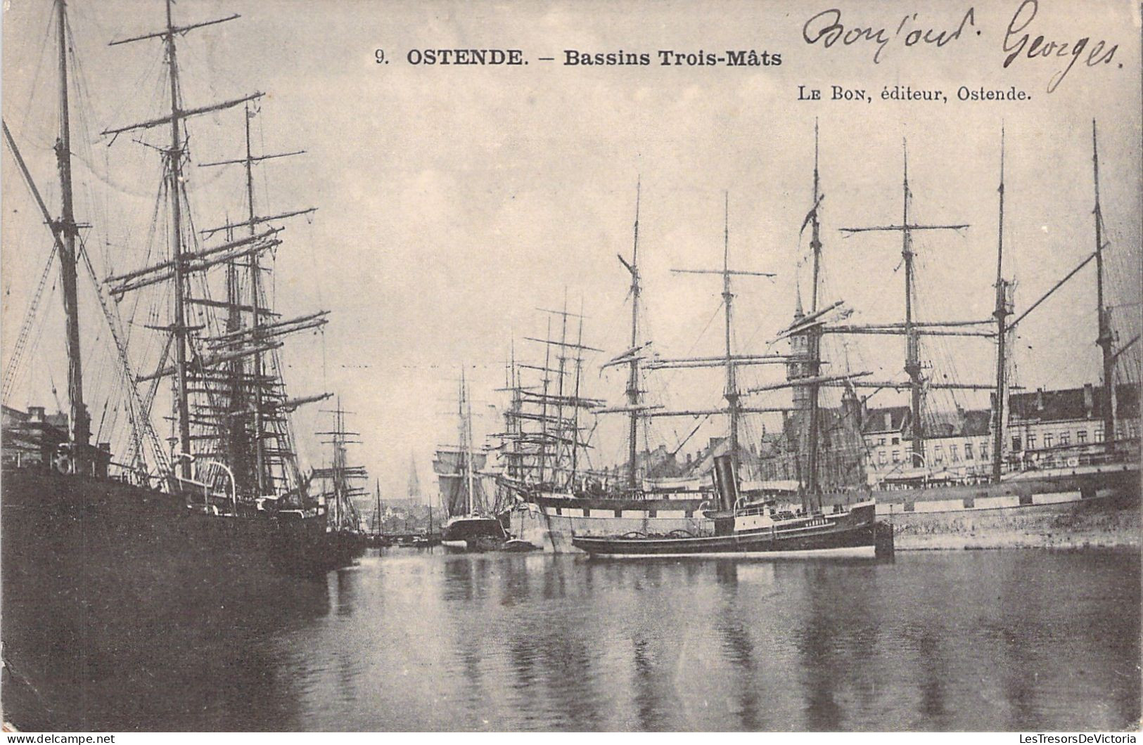 BELGIQUE - Ostende - Bassins Trois Mats - Le Bon Editeur - Carte Postale Ancienne - Oostende