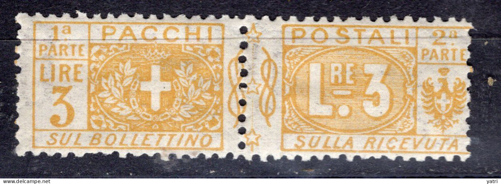 Regno D'Italia (1914) - Pacchi Postali - 3 Lire ** - Pacchi Postali