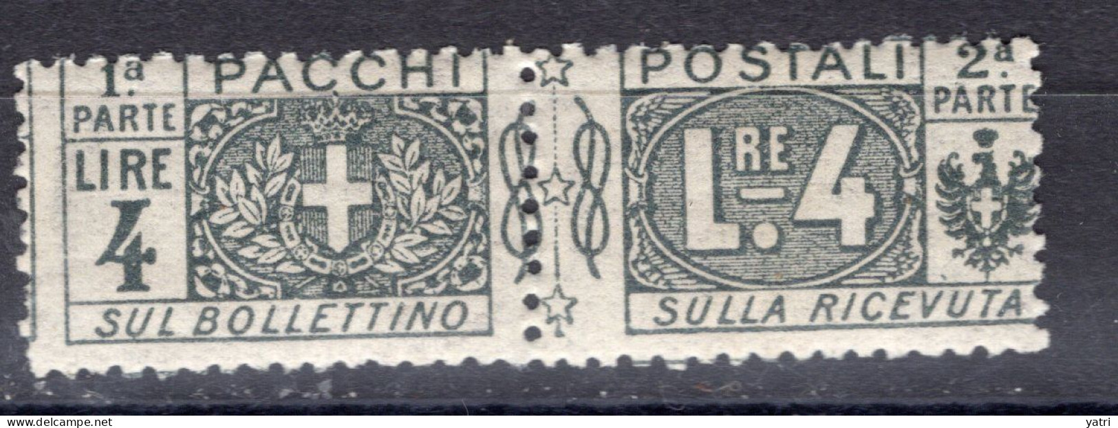 Regno D'Italia (1914) - Pacchi Postali - 4 Lire ** - Pacchi Postali