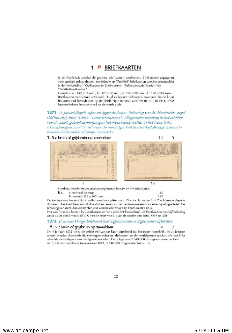 Nieuwe Catalogus 2024:  " De Postwaardestukken Van België " - Belgium