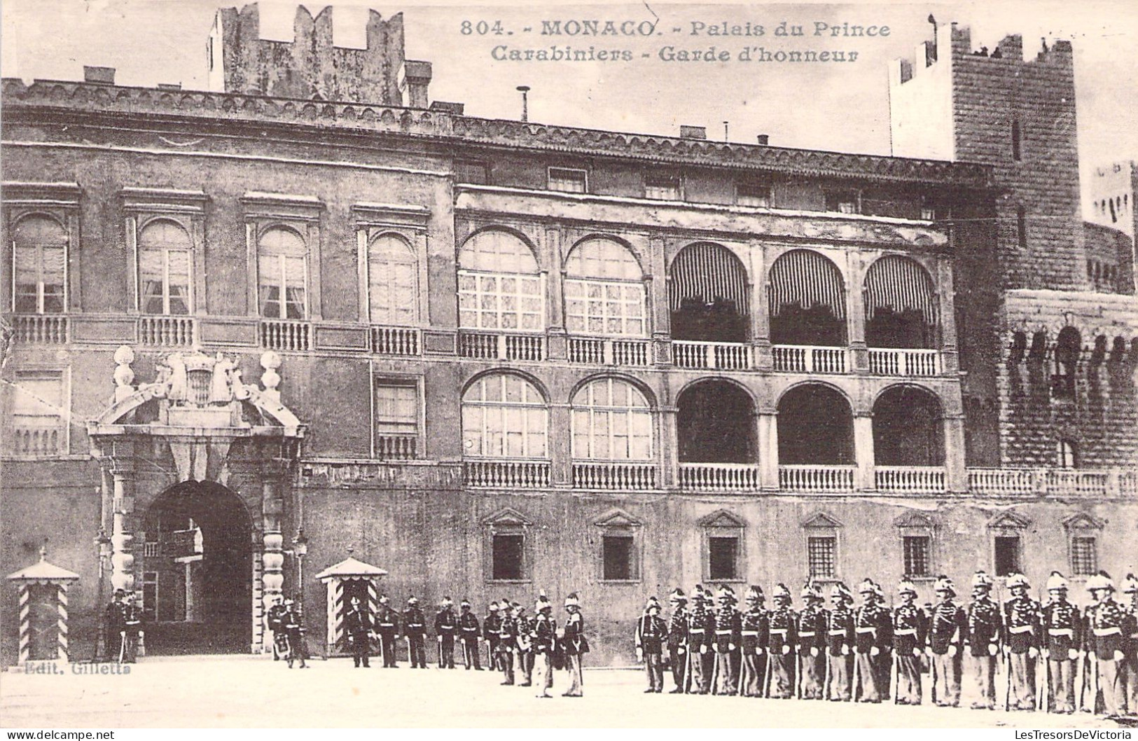 MONACO - Palais Du Prince - Carabiniers - Garde D'honneur - Carte Postale Ancienne - Fürstenpalast