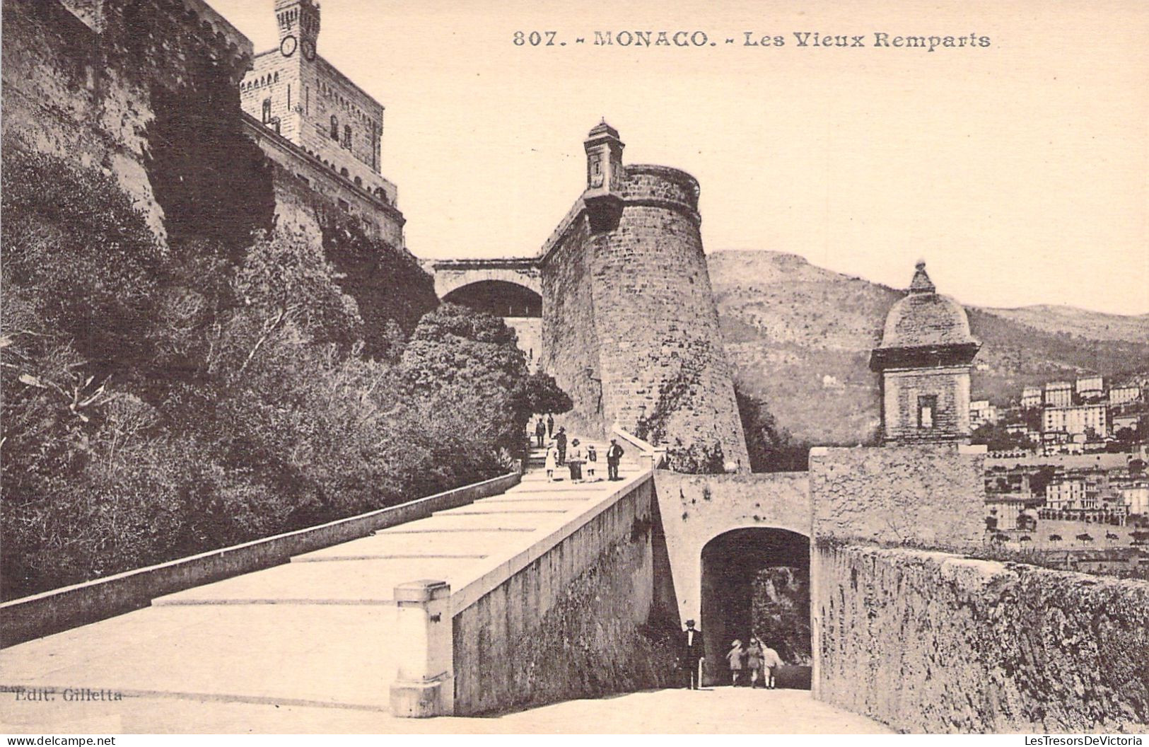 MONACO - Les Vieux Remparts - Carte Postale Ancienne - Fürstenpalast