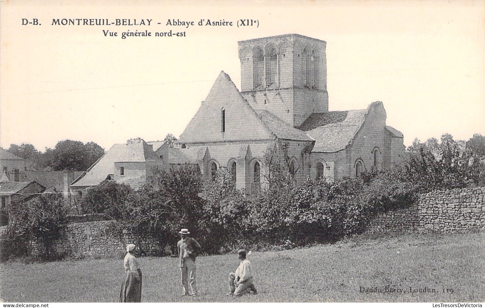 FRANCE - Montreuil Bellay - Abbaye D'asniere - Vue Générale Nord Est - Carte Postale Ancienne - Montreuil Bellay