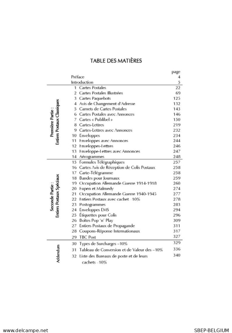 Nouveau Catalogue 2020  'Les Entiers Postaux De Belgique" - Belgium