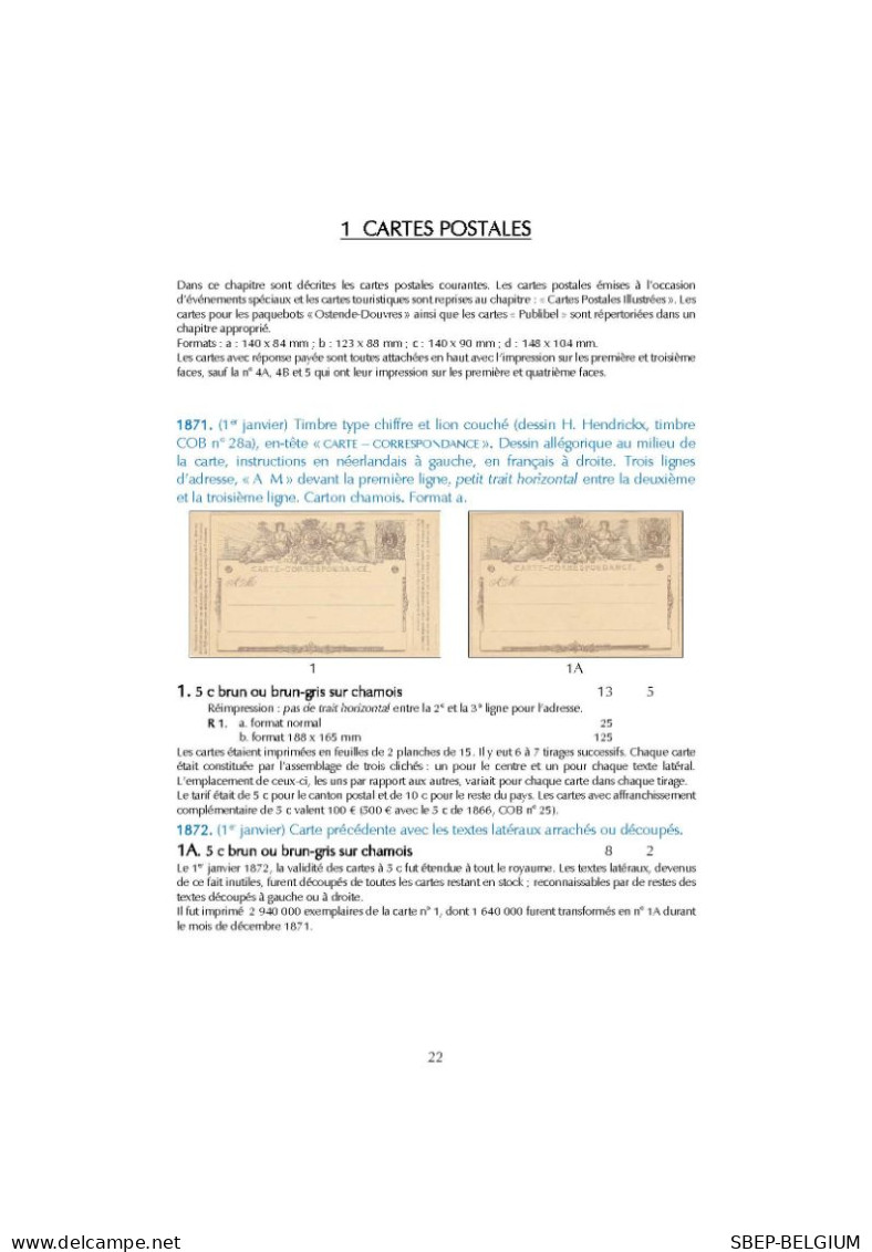 Nouveau Catalogue 2020  'Les Entiers Postaux De Belgique" - Belgien