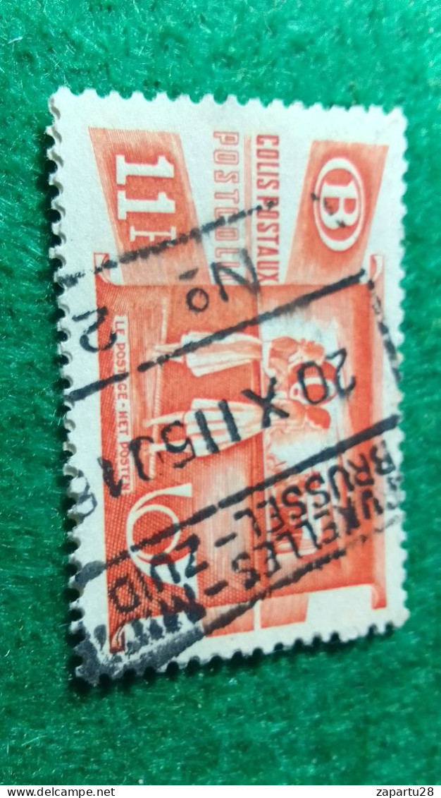 BELÇİKA-   DEMİRYOLU PAKET  POSTASI --1952-87-   11 FR.   DAMGALI - Used