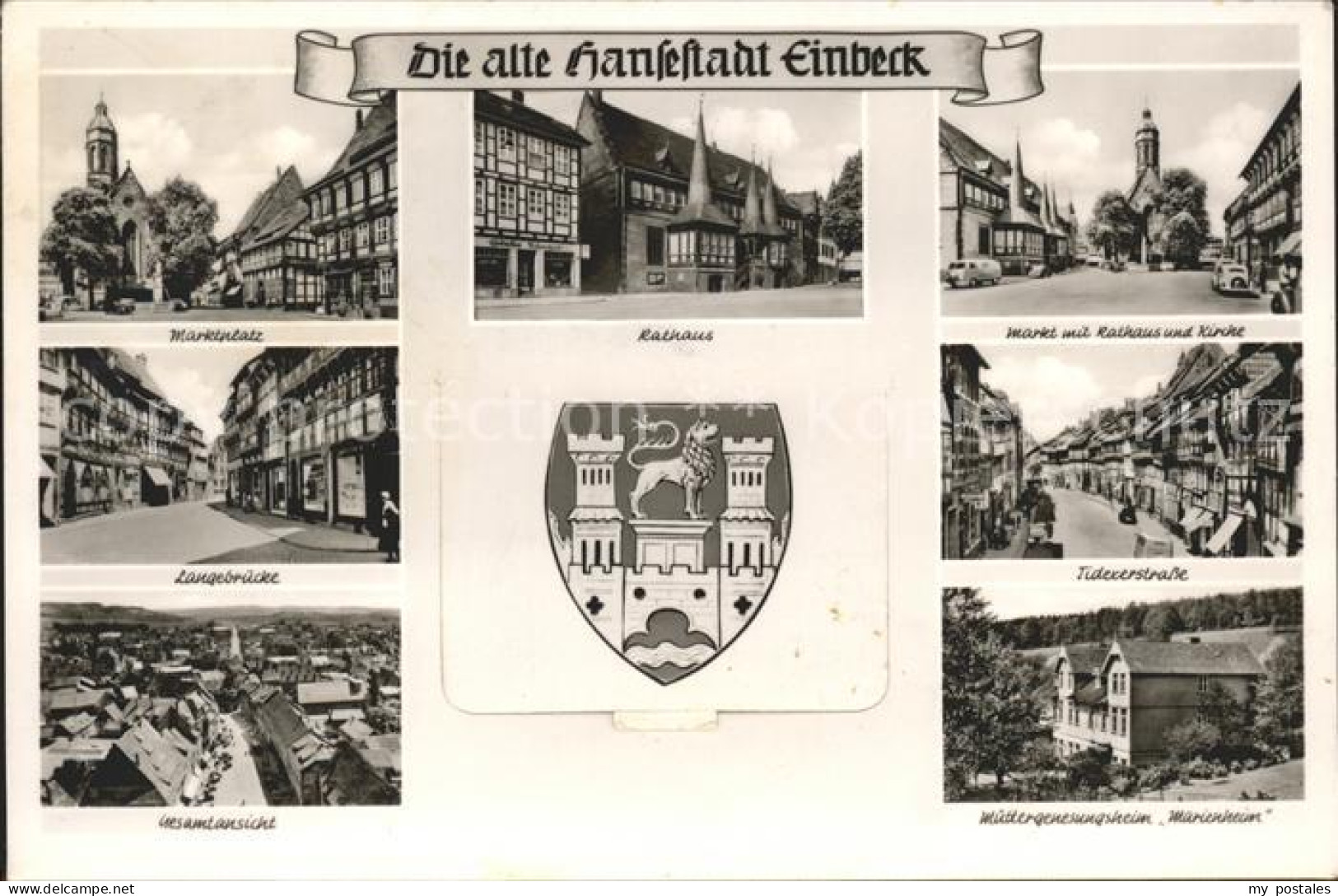 41589913 Einbeck Niedersachsen Marktplatz, Langebruecke U.Rathaus (Stempel) Einb - Einbeck