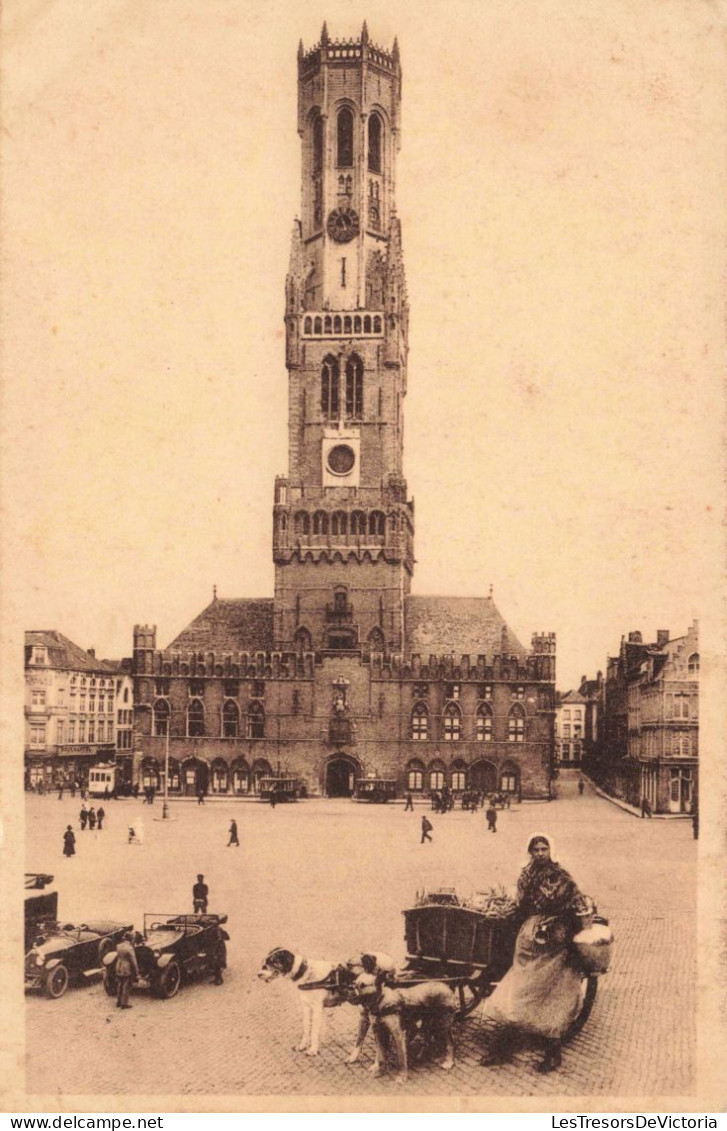 BELGIQUE - Bruges - Grand Place - Une Laitière Flamande - Carte Postale Ancienne - Brugge