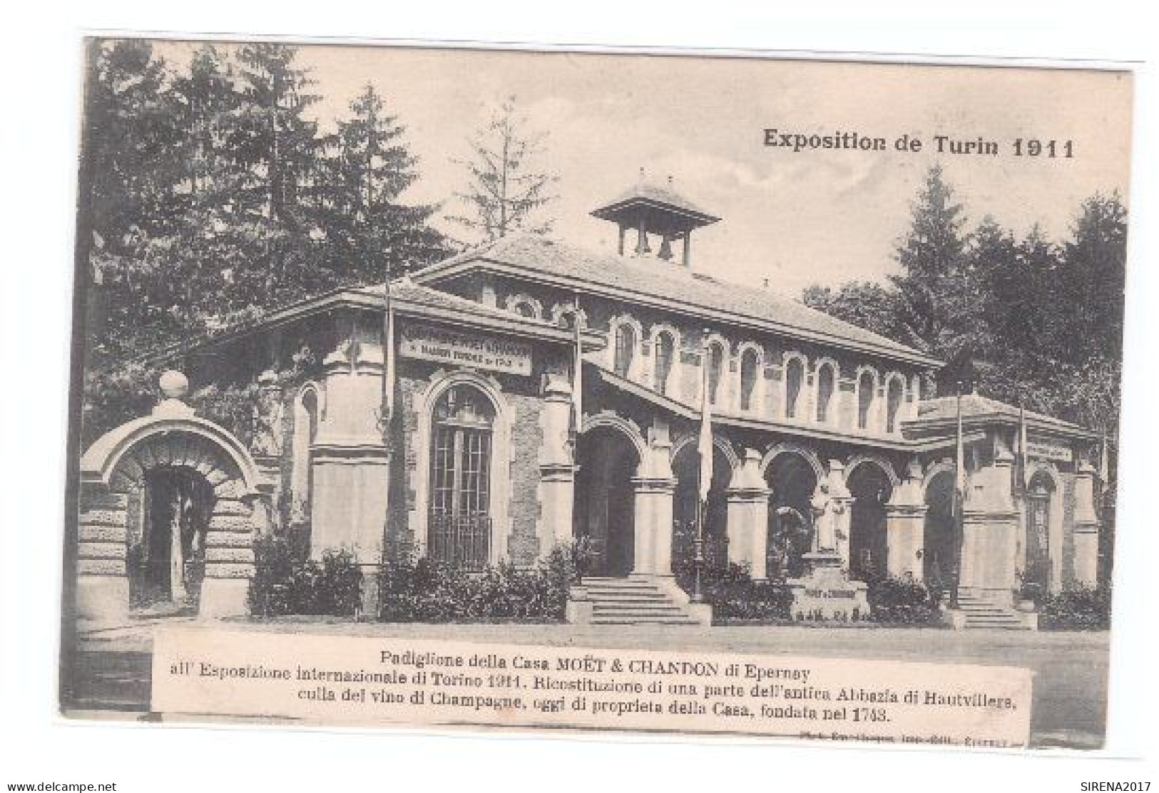 TORINO - ESPOSIZIONI 1911 - PADIGLIONE MOET & CHANDON - NON VIAGGIATA - Expositions