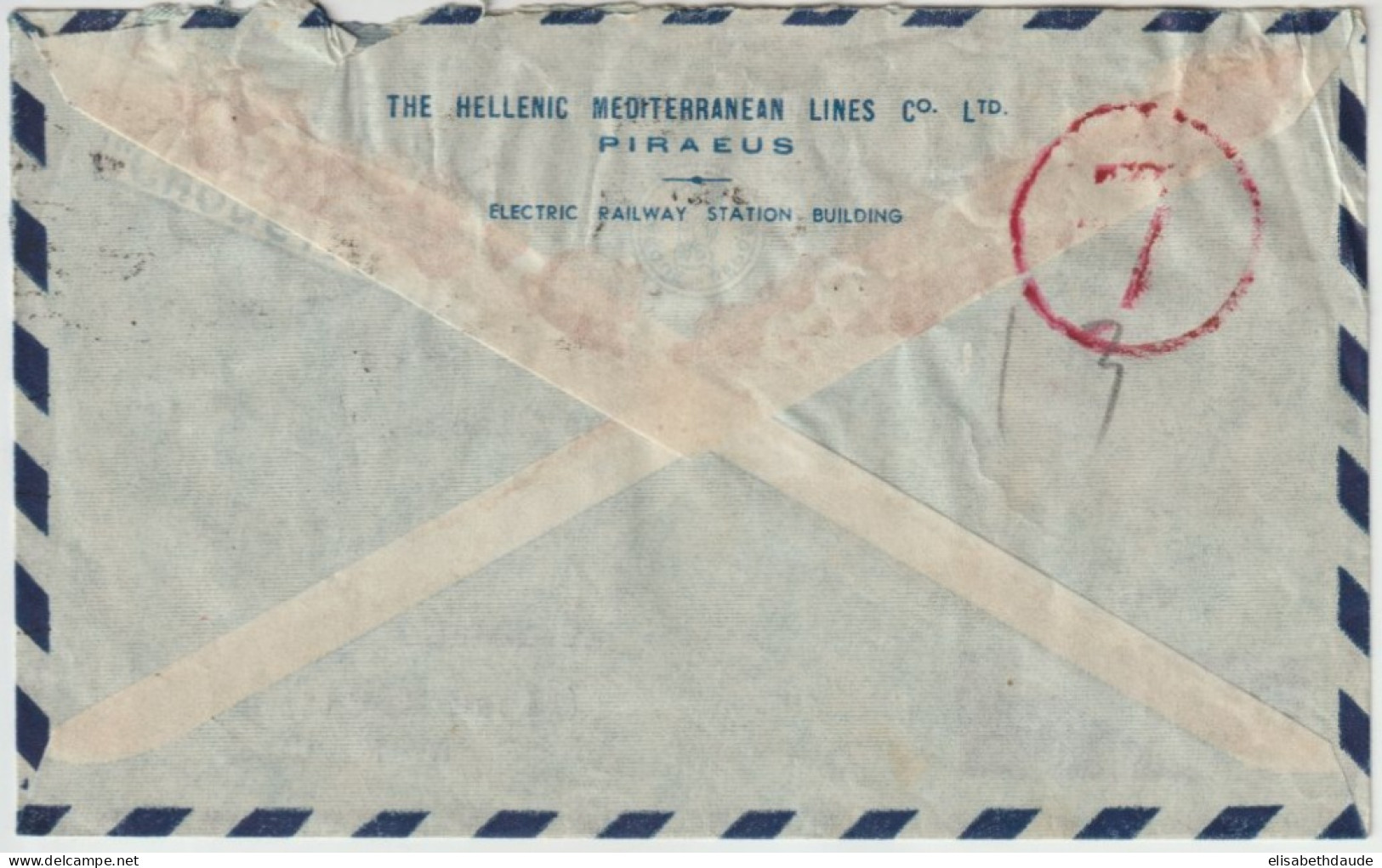 GRECE - 1949 - ENVELOPPE Par AVION De PIRAEUS => CONSUL De GRECE à NICE - Covers & Documents