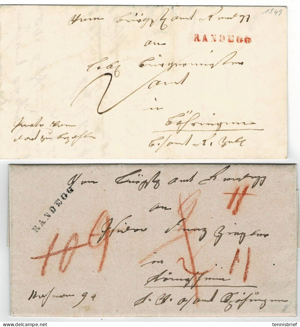 1846- 49,  " RANDEGG " , 2 Briefe, A 8058 - Cartas & Documentos