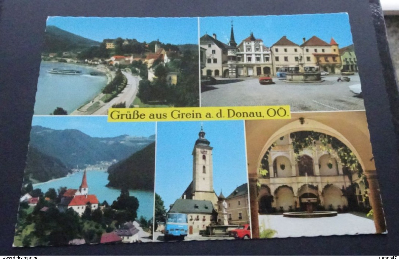 Grüsse Aus Grein A.d. Donau, OÖ - Fotoverlag A. Kellner, Wien - # 5603 FW - Saluti Da.../ Gruss Aus...