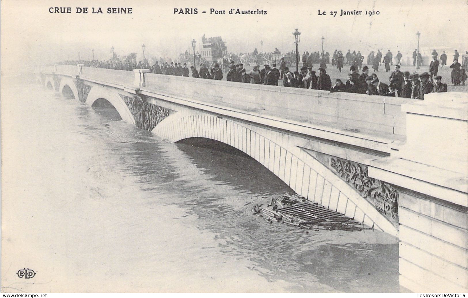 FRANCE - Crue De La Seine - Paris - Pont D'austerlitz - Janvier 1910 - Animé - Carte Postale Ancienne - The River Seine And Its Banks