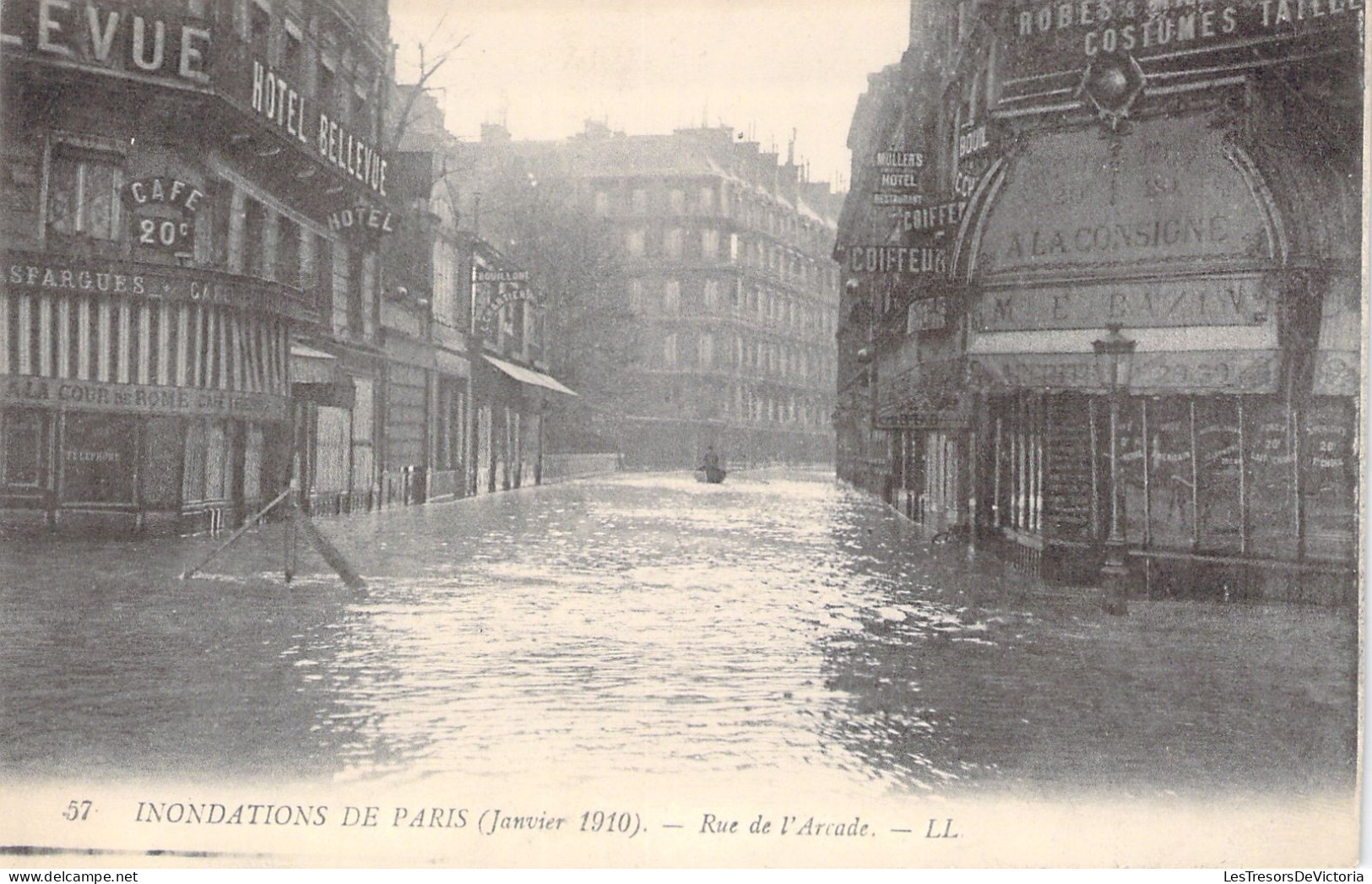 FRANCE - Paris - Inondations De Paris - Rue De L'arcade - Carte Postale Ancienne - The River Seine And Its Banks