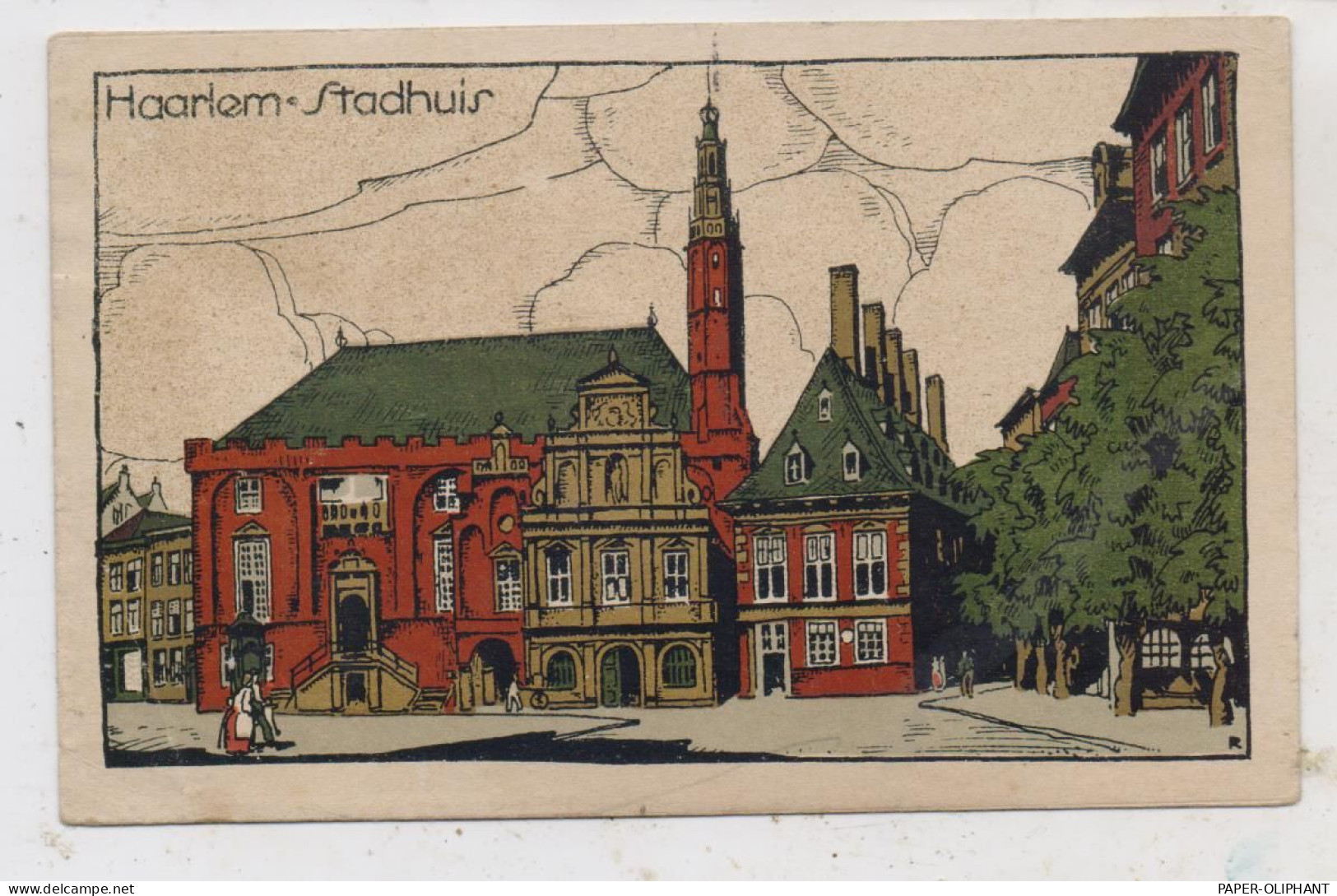 NOORD-HOLLAND - HAARLEM, Stadhuis, Steindruck 1926, Druckstelle - Haarlem