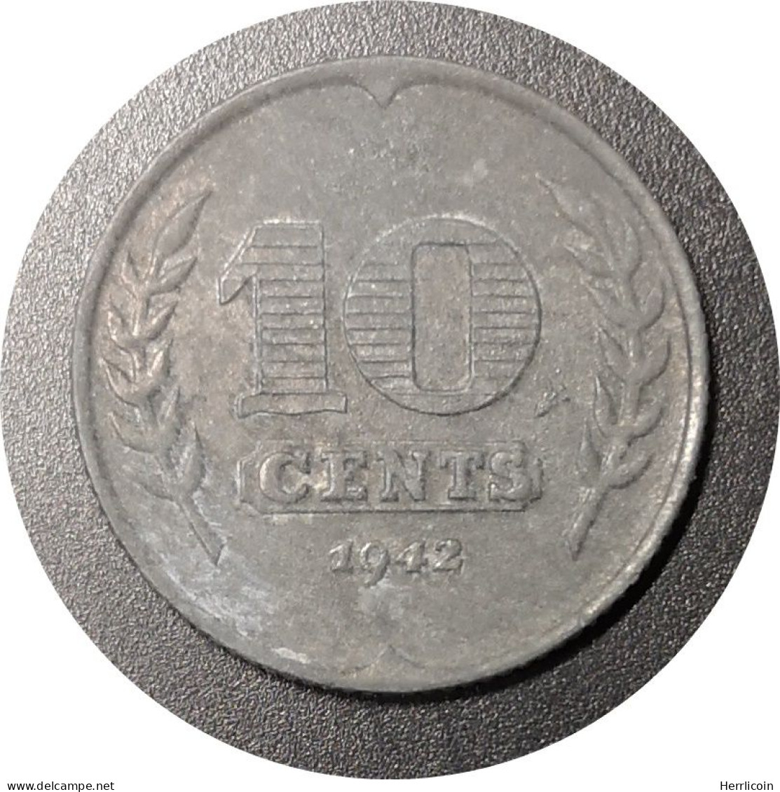 Monnaie Pays-Bas - 1942 - 10 Cents Occupation Allemande - 10 Centavos