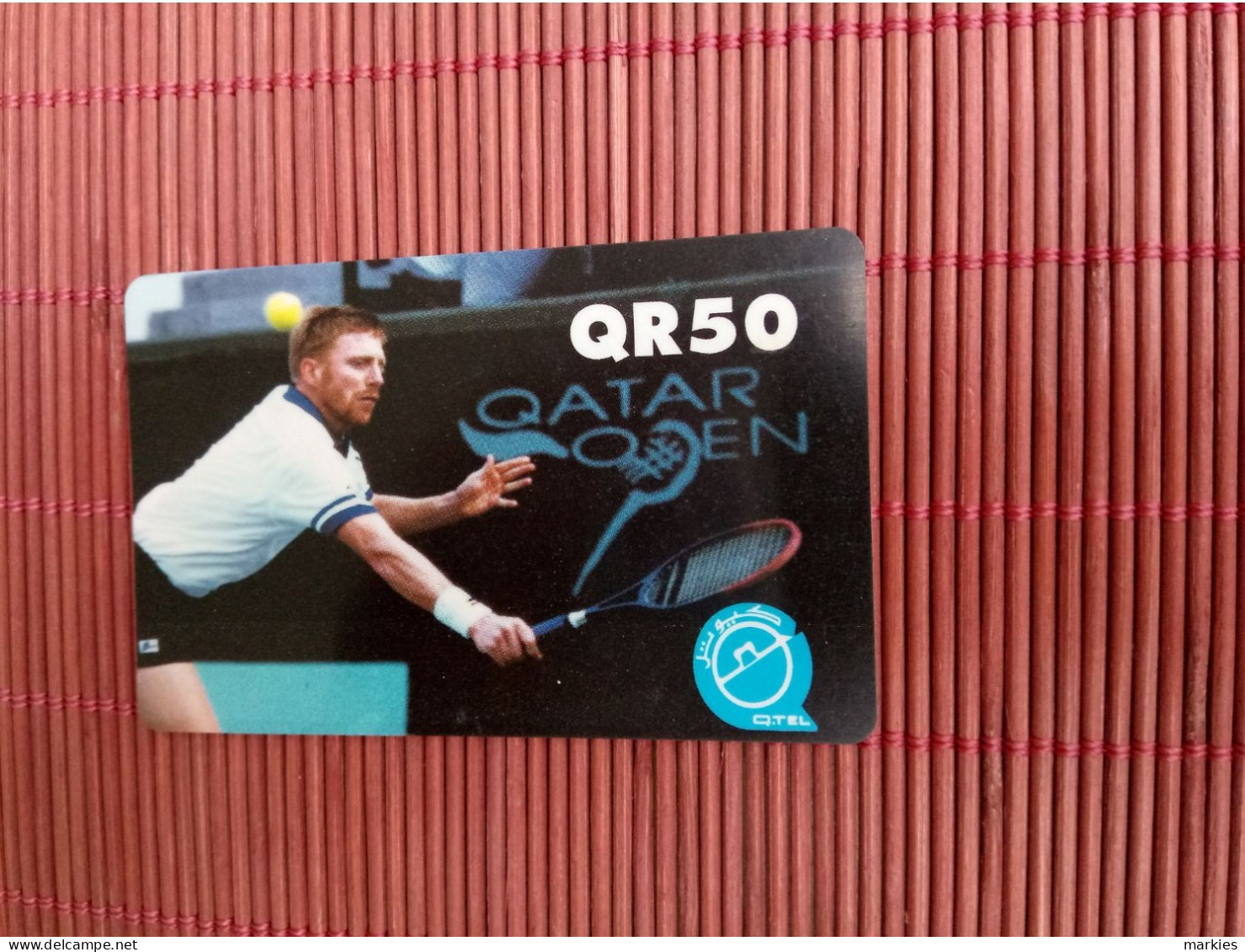 Phonecard QR 50 Tennis Sport 2 Photos Used  Rare - Qatar