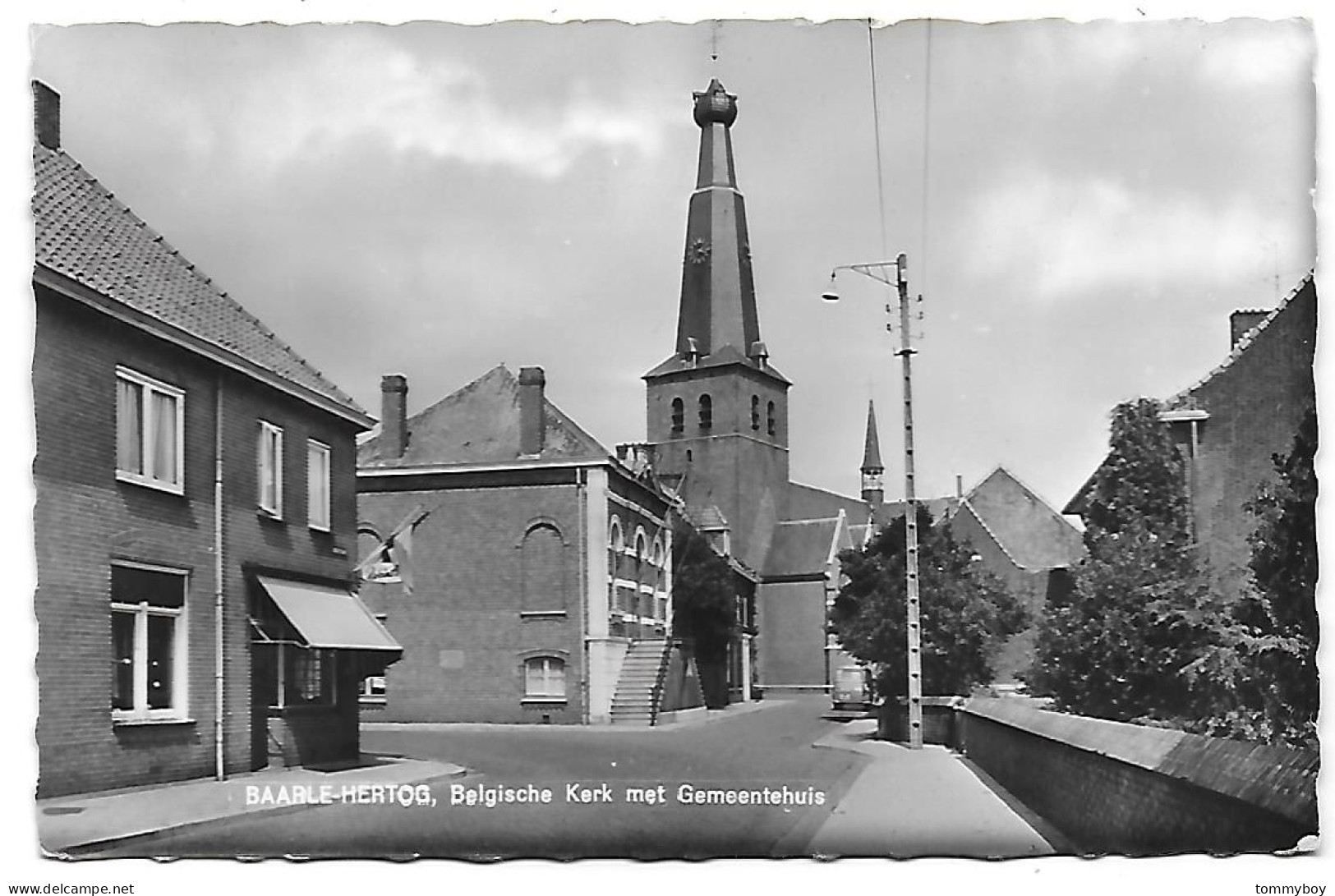 CPA Baarle-Hertog, Belgische Kerk Met Gemeentehuis - Baarle-Hertog