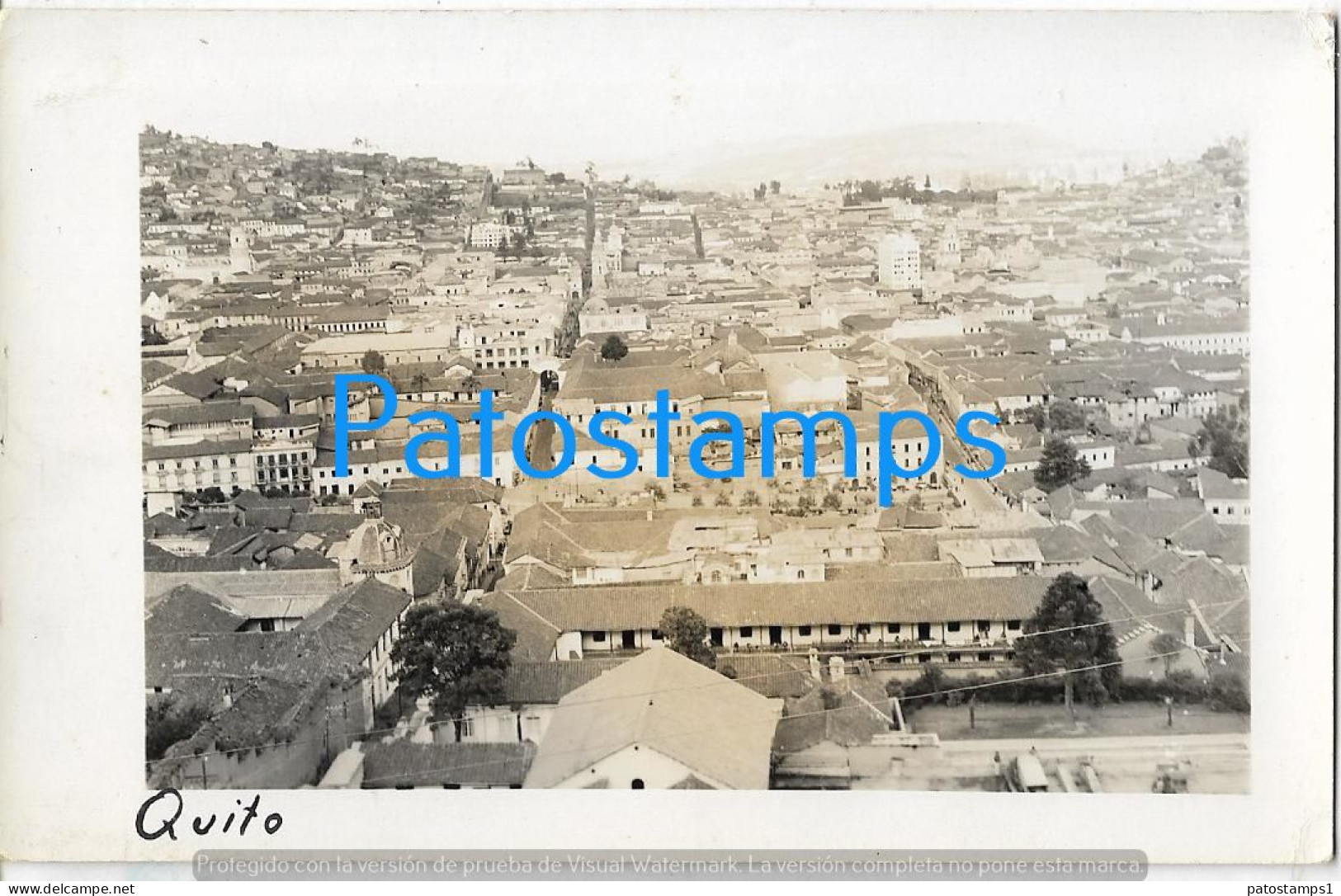 221885 EQUATOR QUITO VIEW PANORAMA AERIAL POSTAL POSTCARD - Equateur