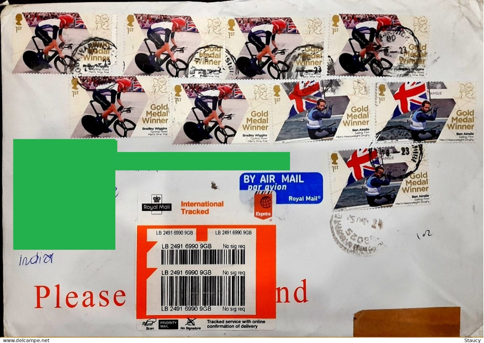 USA UNITED STATES Of AMERICA 2023 Air Mail COVER Postally Travelled To INDIA - FRANKED With High Value STAMPS Per Scan - Cartas & Documentos