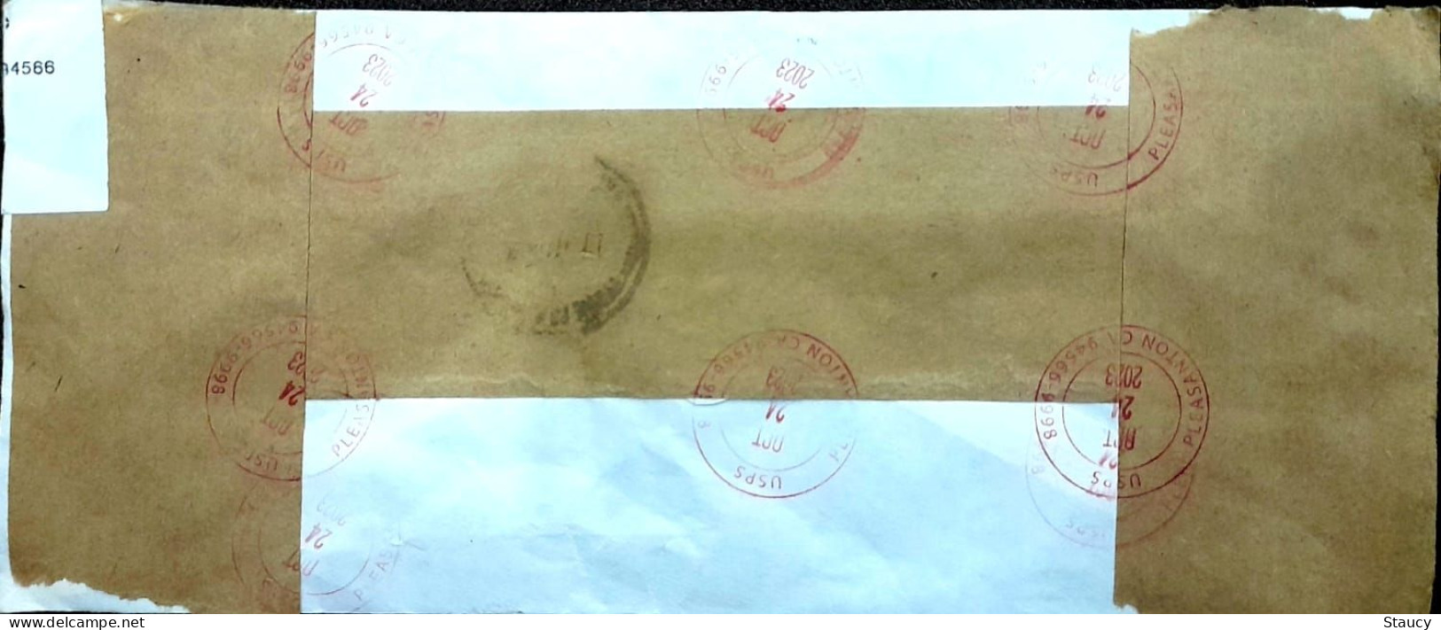 USA UNITED STATES Of AMERICA 2023 Air Mail COVER Postally Travelled To INDIA - FRANKED With High Value STAMPS Per Scan - Brieven En Documenten