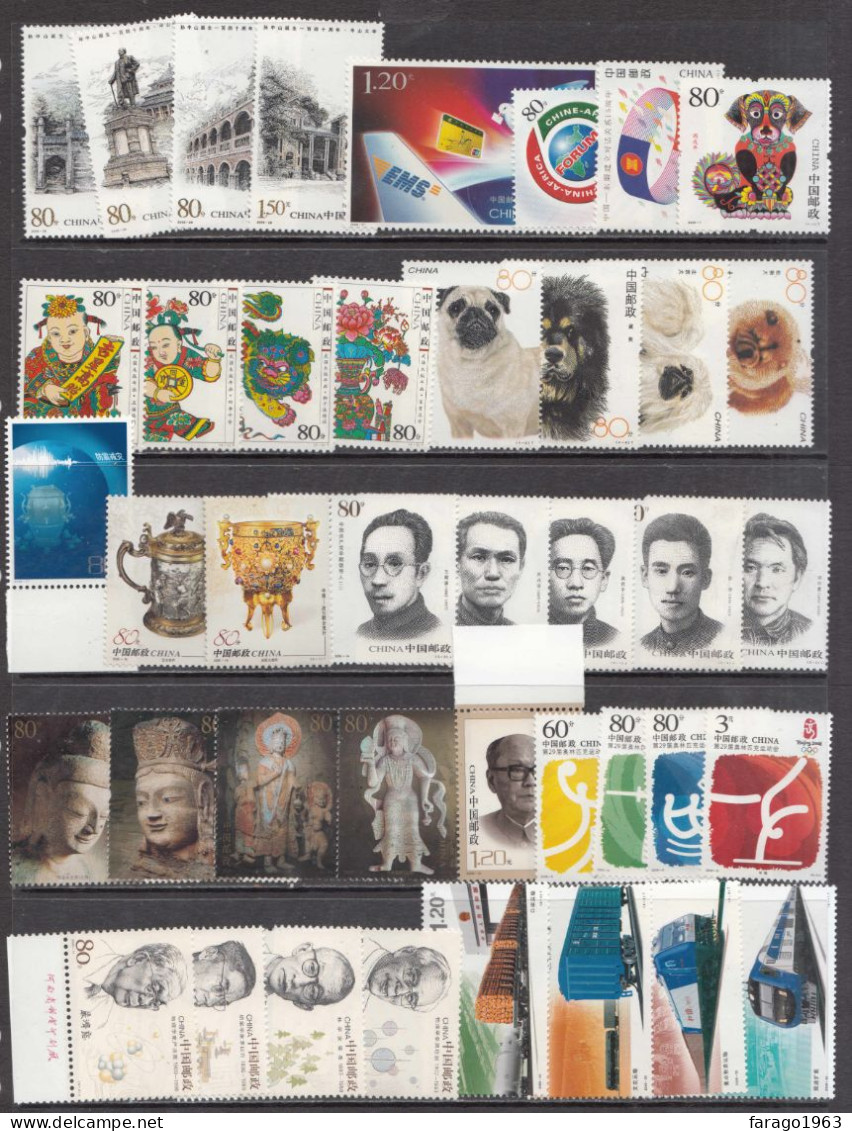 2006 China Collection Of 87 Stamps & 4 S/s MNH - Verzamelingen & Reeksen