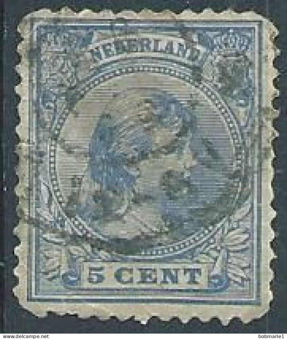 La Princesse Wilhelmine 5 Cent Bleu Année 1891 N° 35 Oblitéré - Gebruikt