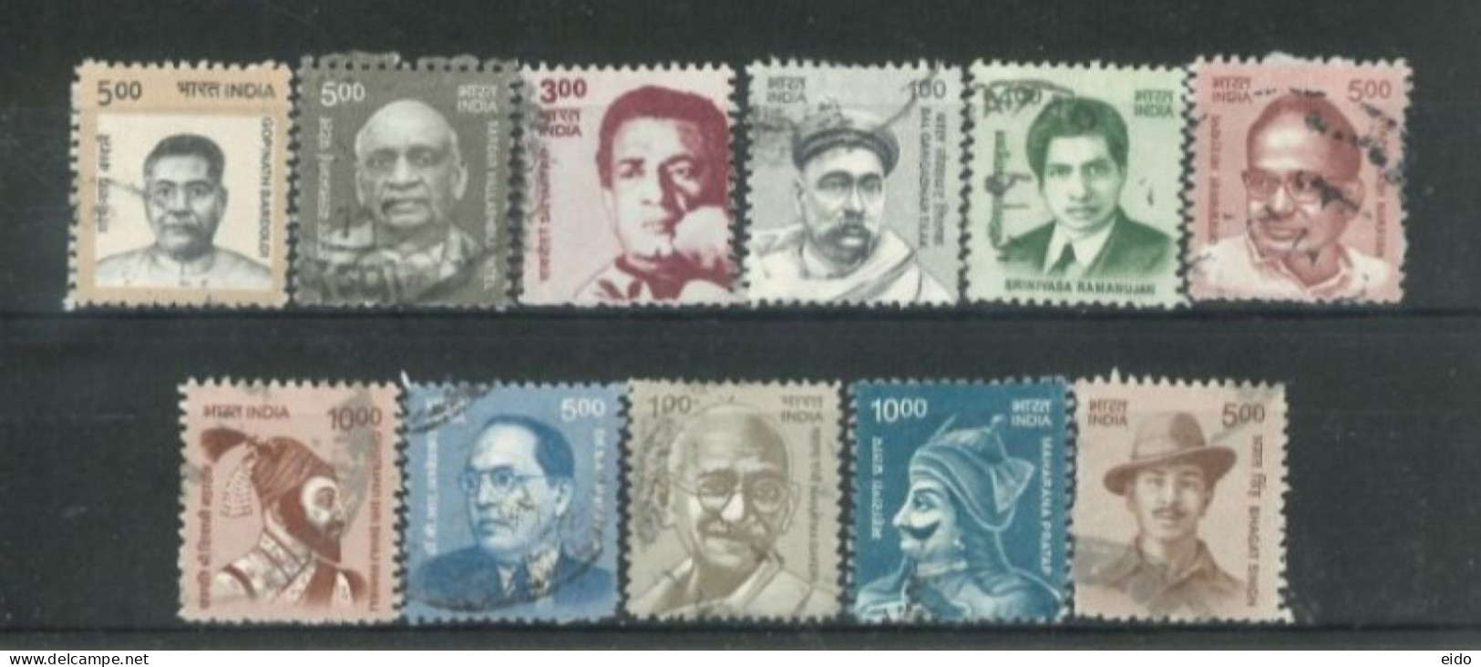 INDIA  - SELECTION OF INDIAN DEFINITIVE STAMPS, USED. - Usati