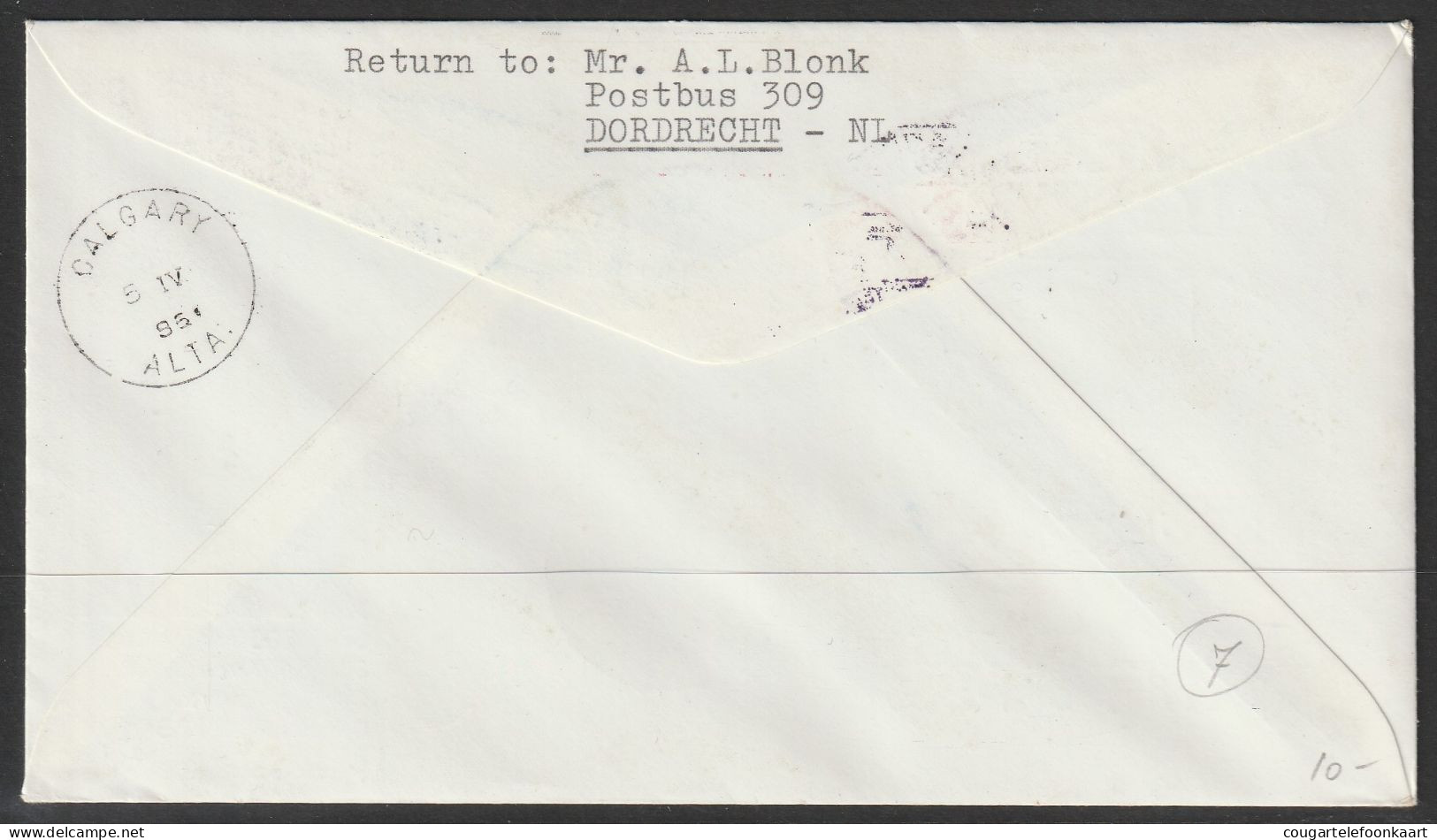 1986, KLM, First Flight Cover, Luxembourg-Calgary Canada, Feeder Mail - Briefe U. Dokumente