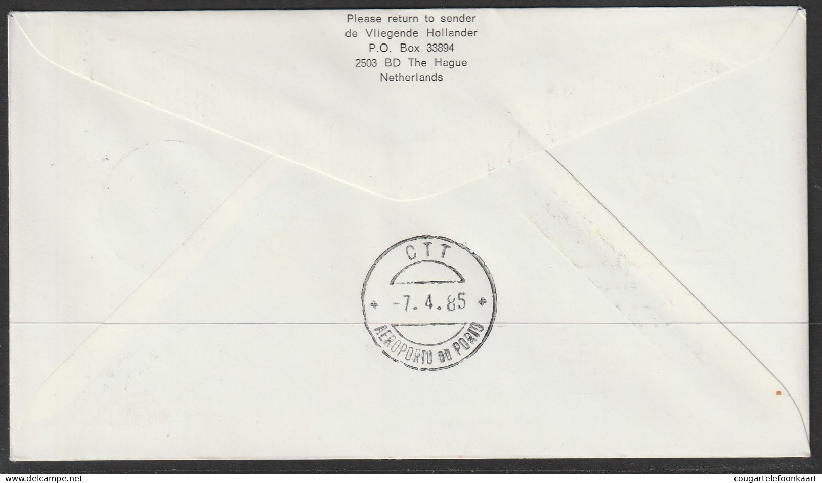 1985, KLM, First Flight Cover, Berlin-Porto Portugal, Feeder Mail - Airmail