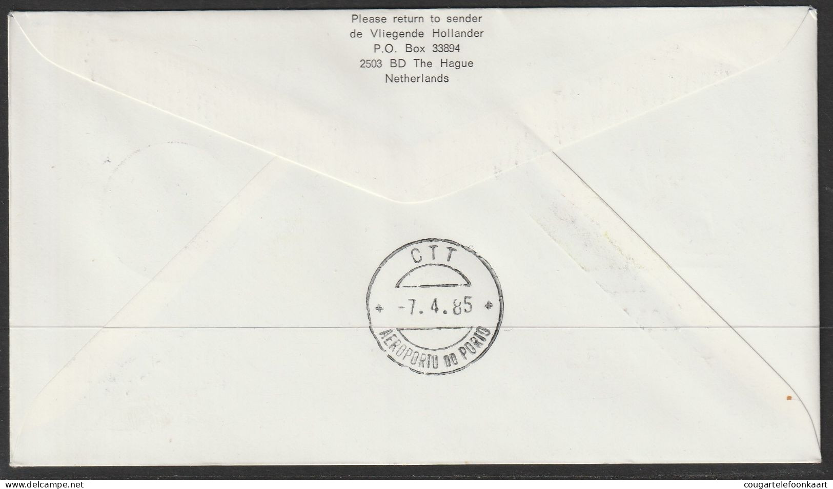 1985, KLM, First Flight Cover, Berlin-Porto Portugal, Feeder Mail - Poste Aérienne