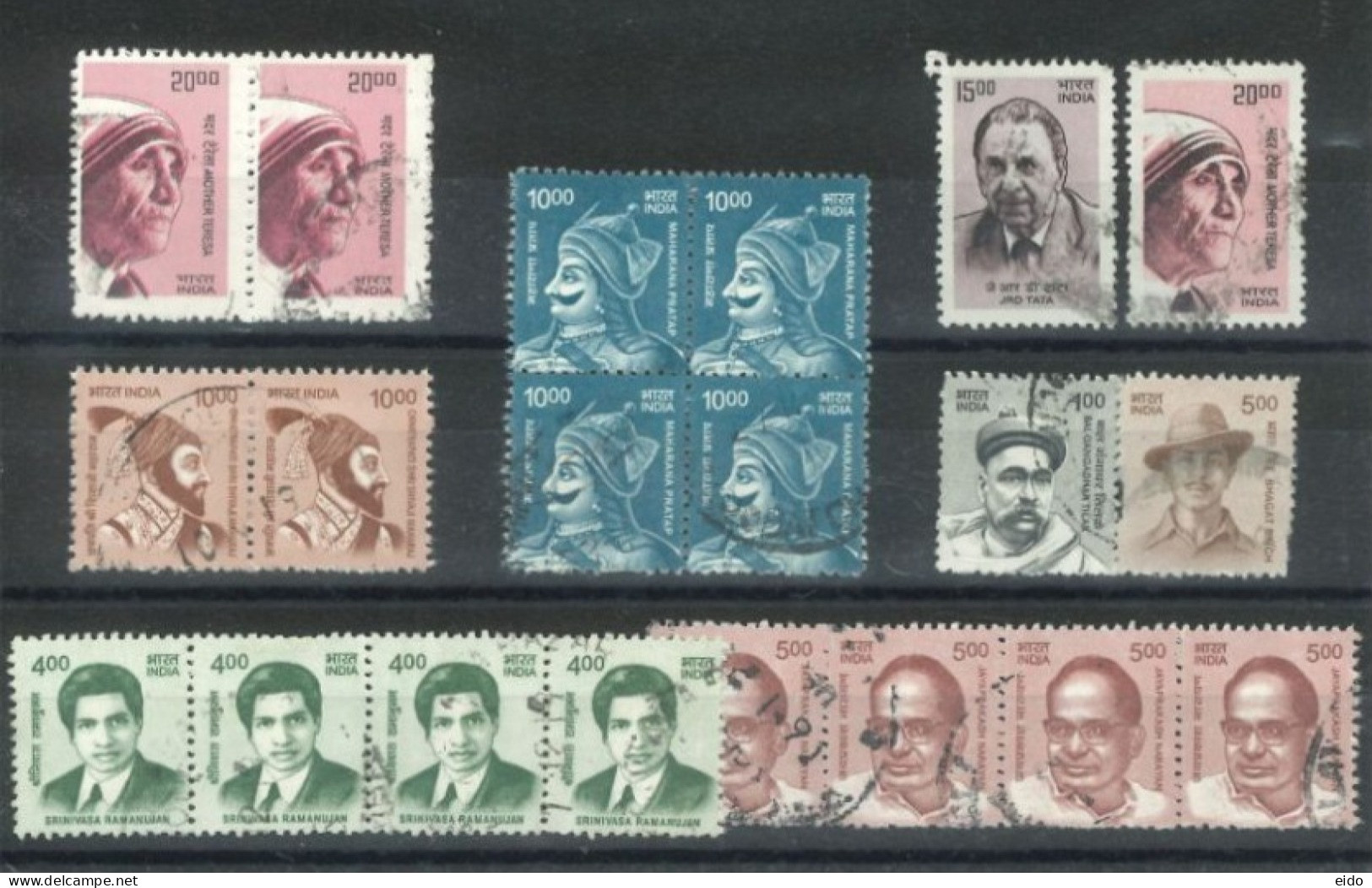 INDIA  - SELECTION OF INDIAN DEFINITIVE STAMPS, USED. - Gebraucht