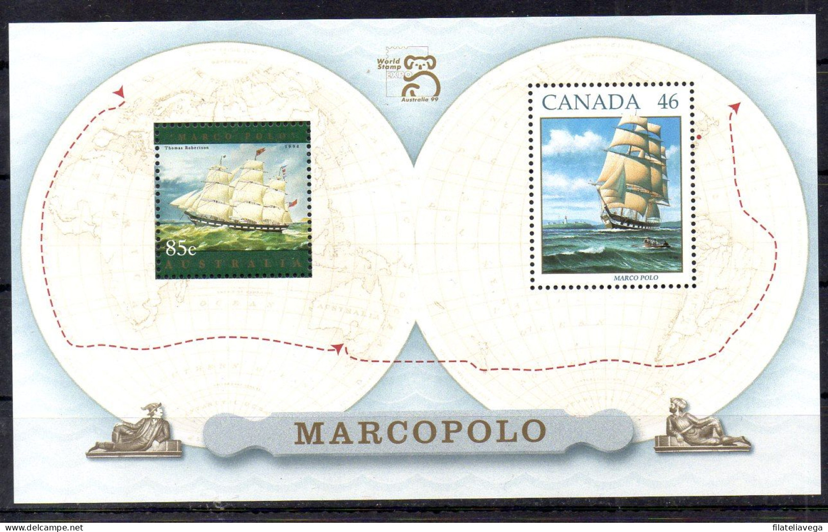 Canadá Hoja Bloque N ºYvert 55 ** BARCOS (SHIPS) - Blocks & Sheetlets