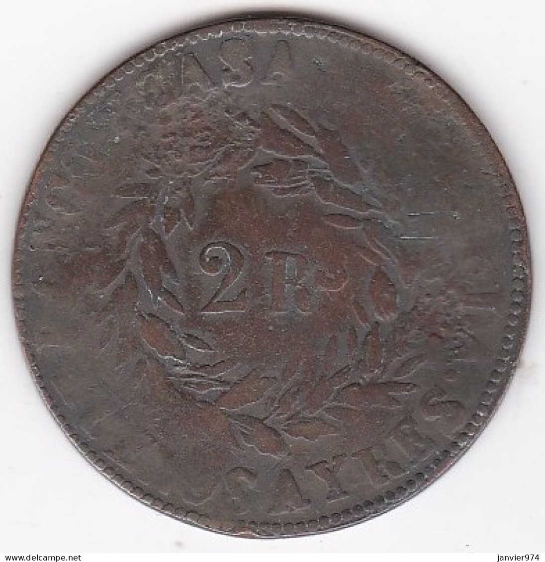 Argentine. Buenos Aires. 2 Reales 1860. En Cuivre , KM# 11 - Argentina