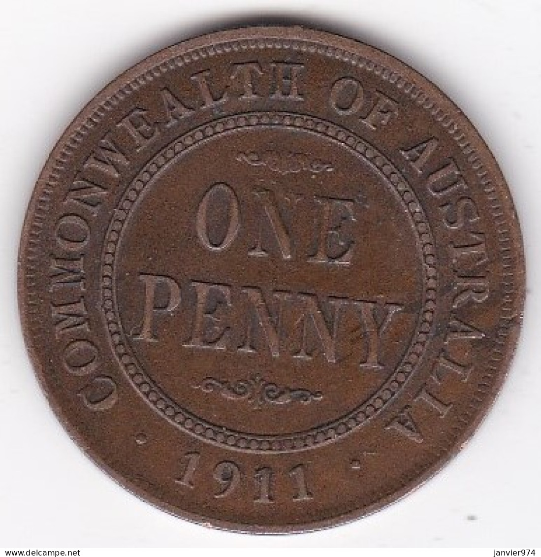 Australie 1 Penny 1911. George V ; En Bronze, KM# 23 - Penny