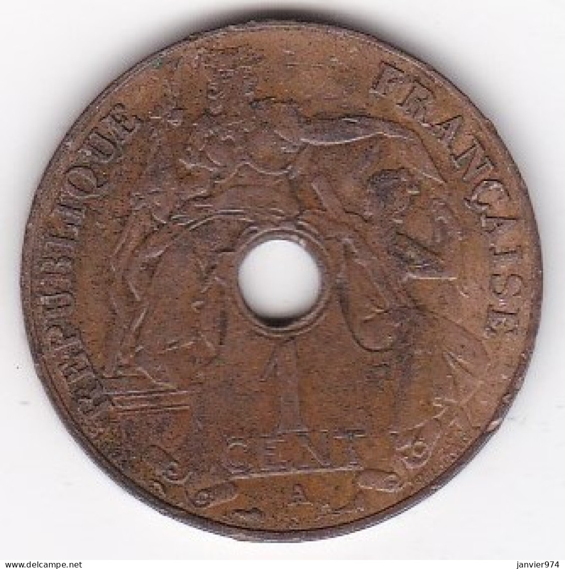 Indochine Française. 1 Cent 1912 A. En Bronze, SUPERBE , Lec# 73 - French Indochina