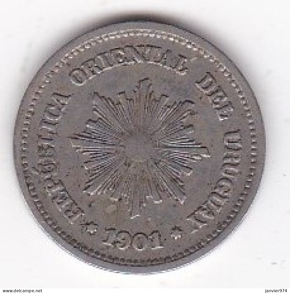 Uruguay 1 Centesimo 1901 A , En Copper Nickel , KM# 19 - Uruguay