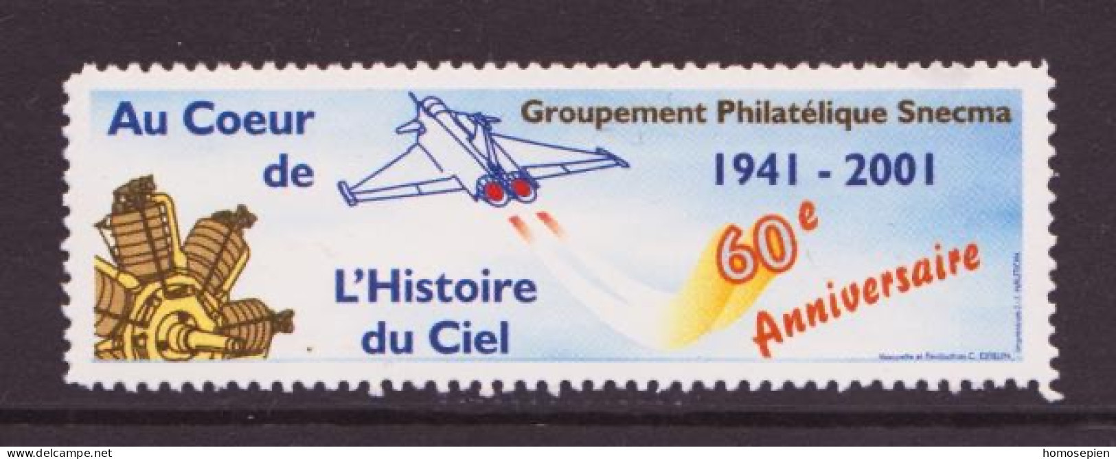 France - Frankreich érinnophilie 2001 Y&T N°V(1) - Michel N°ZF(?) ***  - Histoire Du Ciel - Aviación