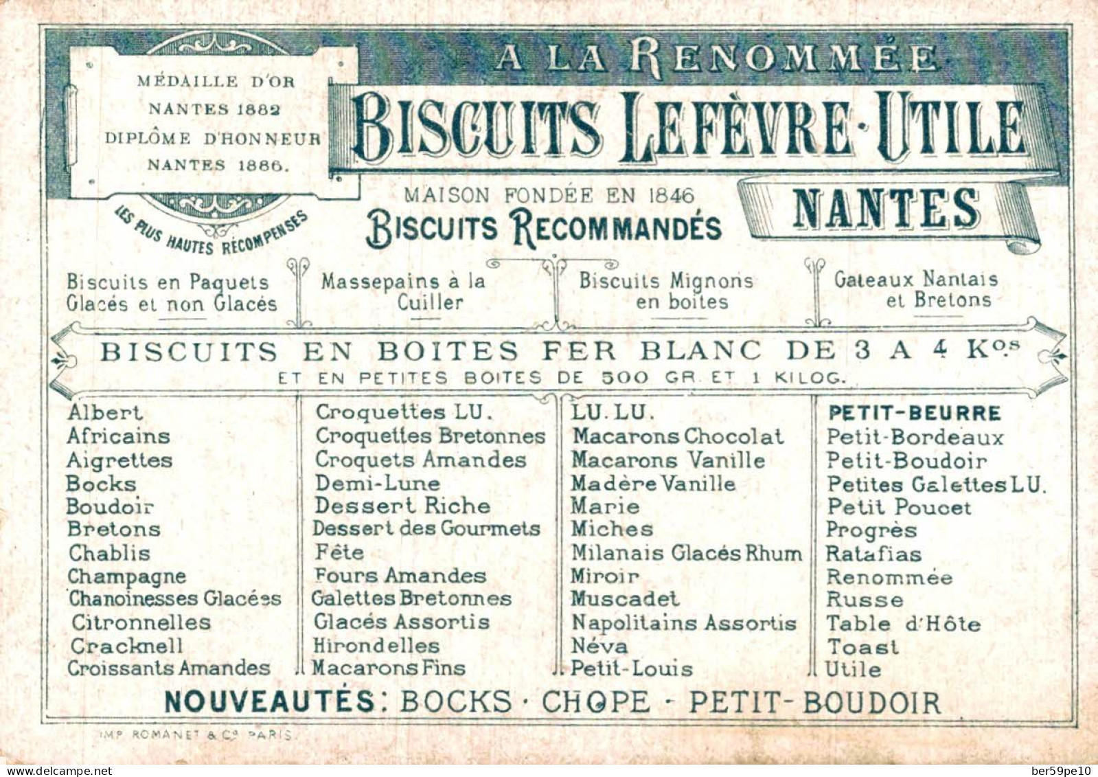 CHROMO BISCUITS LEFEVRE-UTILE LU NANTES COSTUME HISTORIQUE LOUIS XIII - Lu