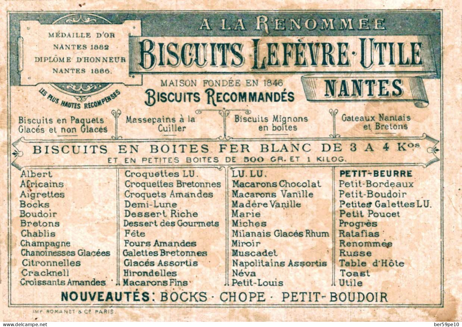 CHROMO BISCUITS LEFEVRE-UTILE LU NANTES COSTUME HISTORIQUE LOUIS XI - Lu