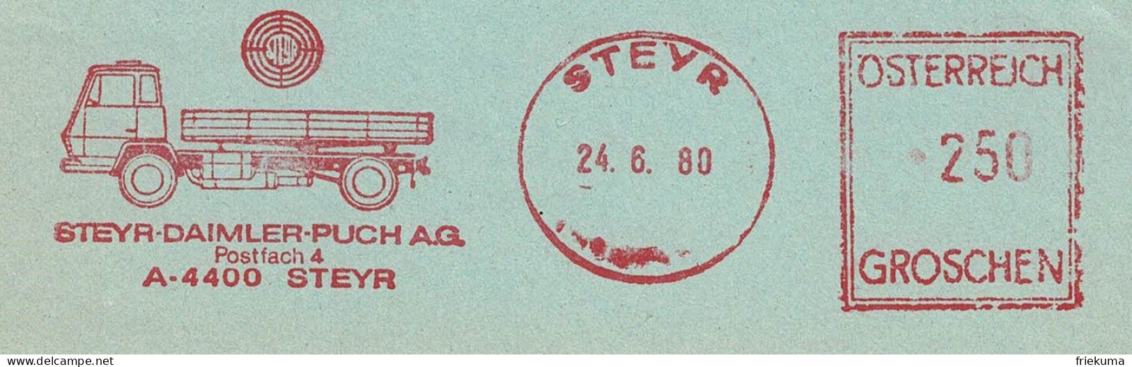 Oesterreich / Austria 1980, Freistempel / EMA / Meterstamp Steyr Daimler Puch, Lastwagen / Camion / Truck - Camions