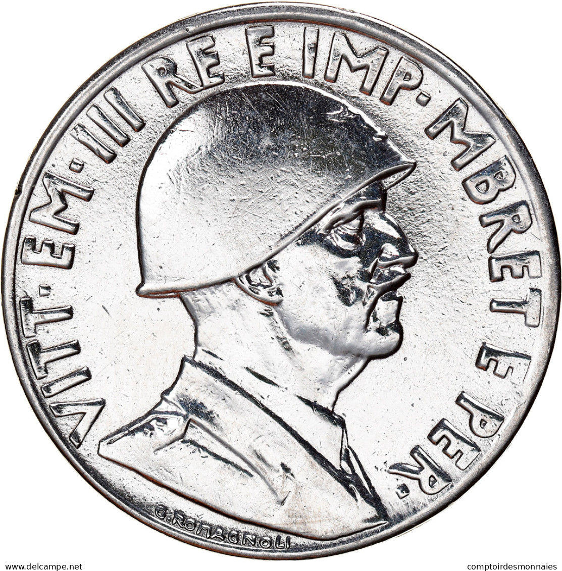 Monnaie, Albania, Vittorio Emanuele III, Lek, 1939, Rome, TTB+, Stainless Steel - Albania