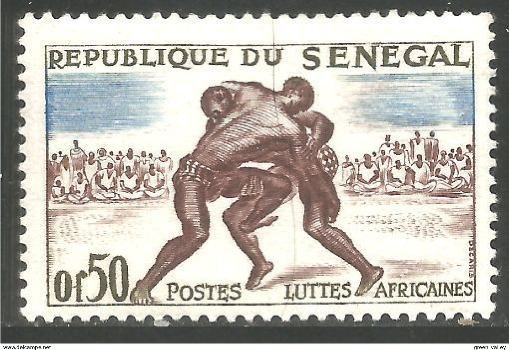 796 Senegal Lutte Wrestling MH * Neuf (SEN-12) - Wrestling