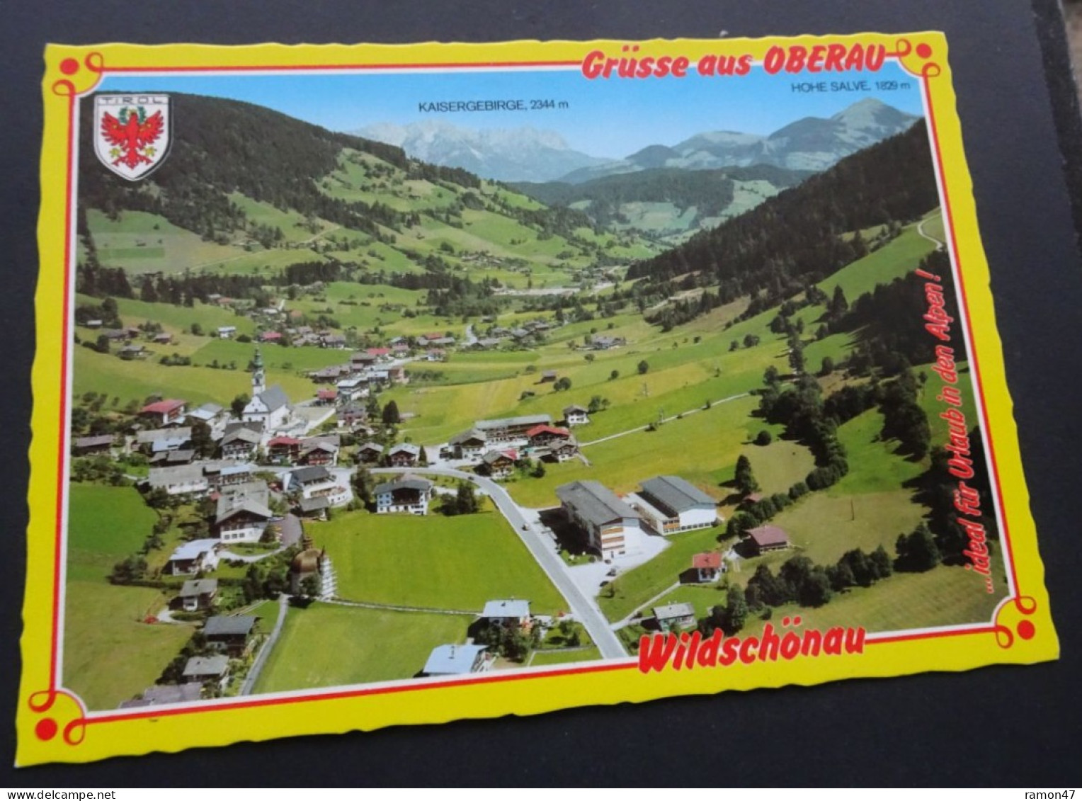 Grüsse Aus Oberau, Wildschönau - Alpine Luftbild Innsbruck - # 74350 - Saluti Da.../ Gruss Aus...