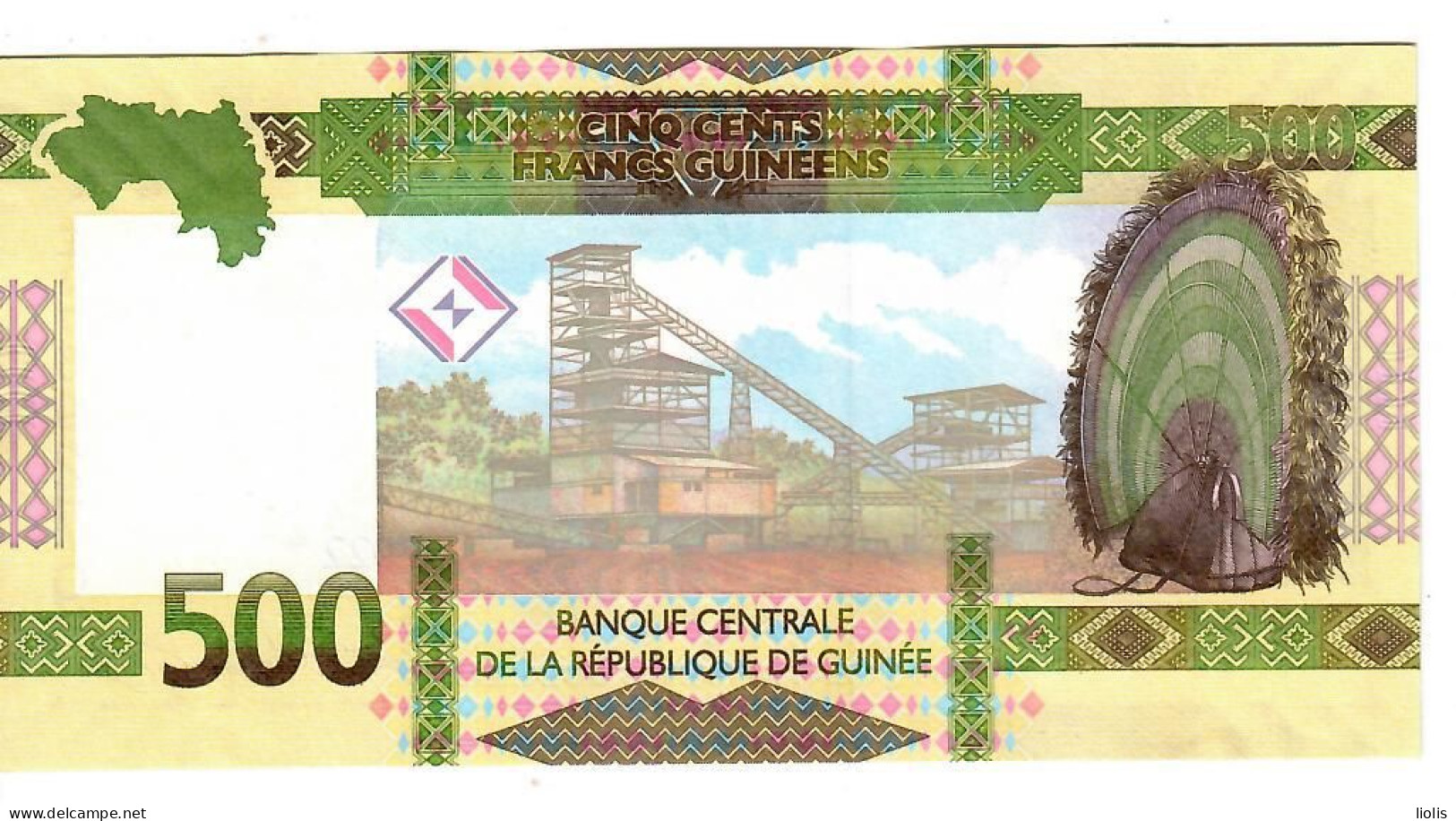 Guinea P-52b  500 Francs 2022  UNC - Guinée