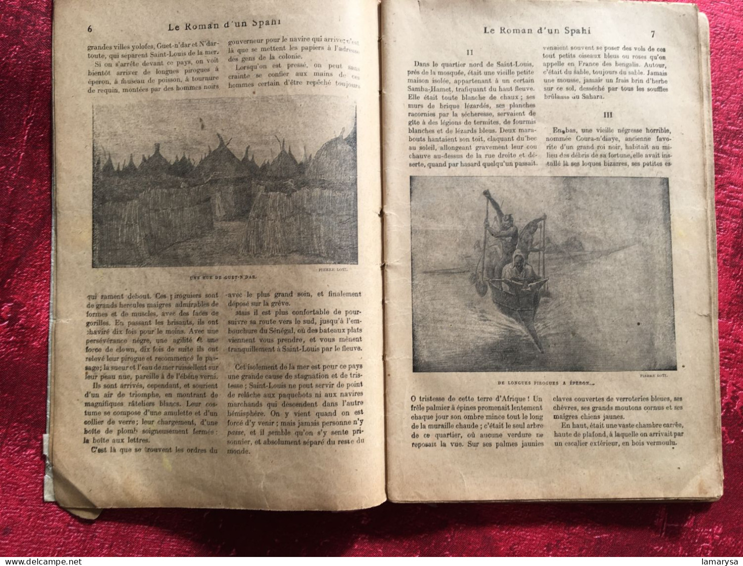 Le Roman D'un Spahi :Pierre Loti Livre Français Romans Aventures-illustrations Loti & M. Mahu,Calmann-Lévy, 1910 Paris, - Adventure