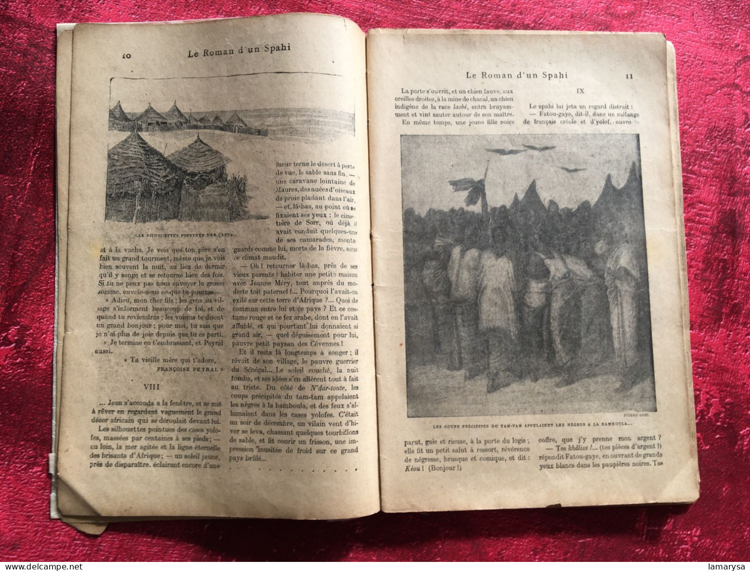 Le Roman D'un Spahi :Pierre Loti Livre Français Romans Aventures-illustrations Loti & M. Mahu,Calmann-Lévy, 1910 Paris, - Avontuur