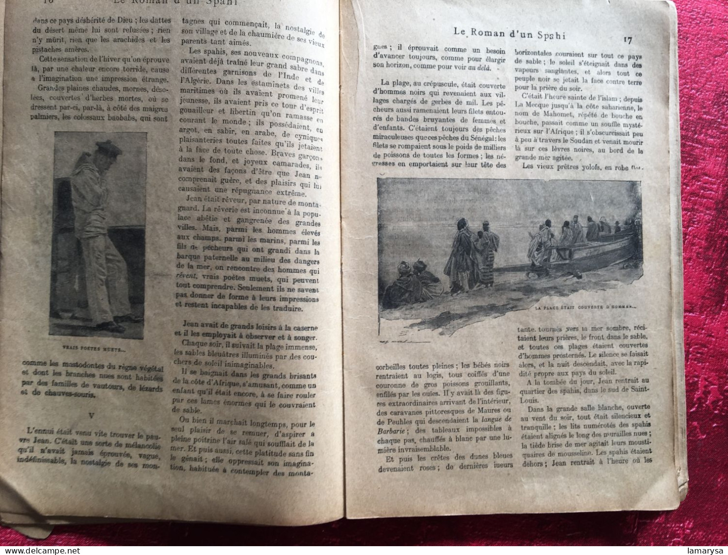 Le Roman d'un Spahi :Pierre Loti Livre Français Romans Aventures-illustrations Loti & M. Mahu,Calmann-Lévy, 1910 Paris,