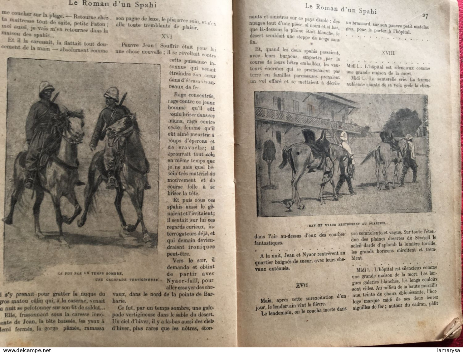 Le Roman d'un Spahi :Pierre Loti Livre Français Romans Aventures-illustrations Loti & M. Mahu,Calmann-Lévy, 1910 Paris,